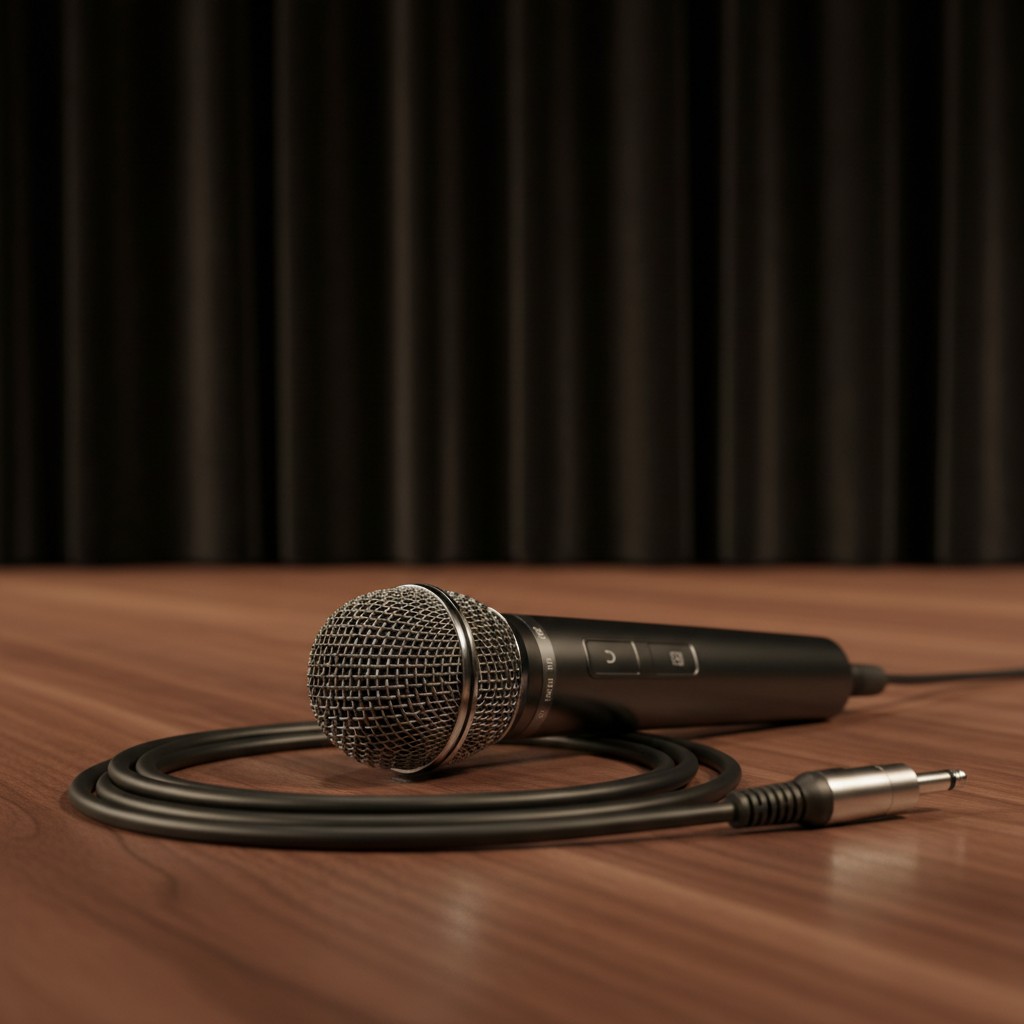 Multiple Microphones Visible Microphone Resting on Guitar Cable Closeup of both Heads of Picker Sticking Closer of a Bass ...